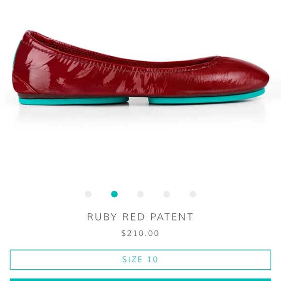 Tieks 10 Ruby Red Patent Leather Shoes - Picture 2 of 9